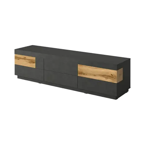 Buy Silke 40 TV Cabinet Matera & Wotan Oak, Colour: Matera / Wotan Oak, Item Width: 206, 4 from Furnituretta