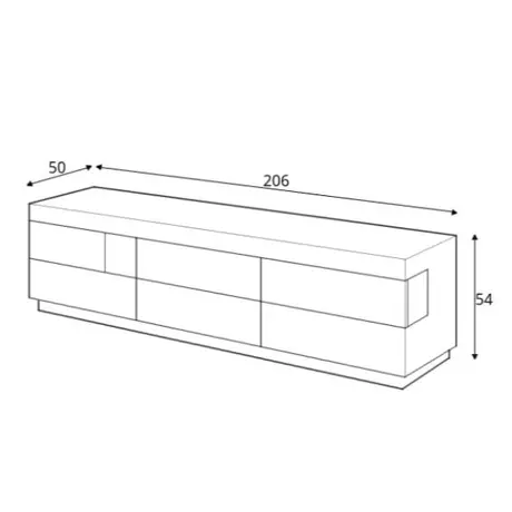 Buy Silke 40 TV Cabinet White Gloss & Concrete Grey, Colour: White Gloss / Concrete Grey, Item Width: 206, 5 from Furnituretta