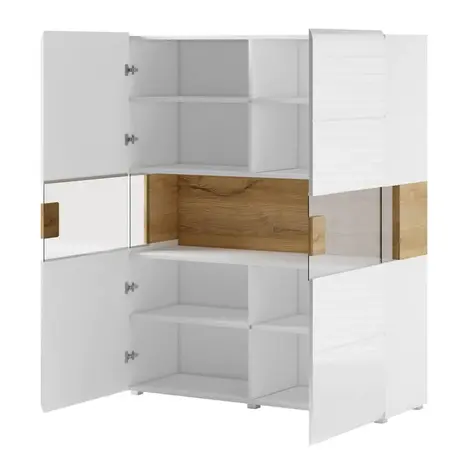 Buy Toledo 42 Sideboard Display Cabinet Oak San Remo, Colour: Oak San Remo, Item Width: 122, 4 from Furnituretta