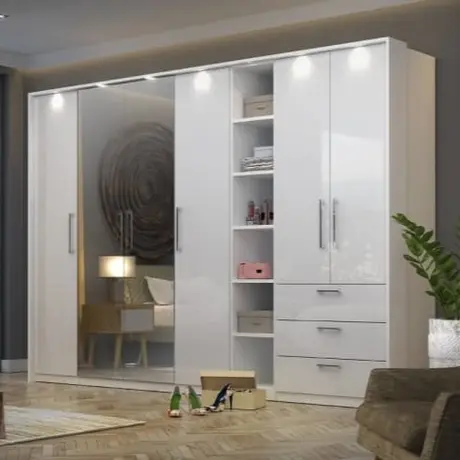 Buy Optima 68 - 2 Door Wardrobe White, Colour: White, Item Width: 80, 4 from Furnituretta