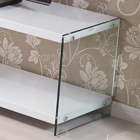 Buy Marco TV Unit – White High Gloss with Tempered Glass (160 cm), 3 from Furnituretta