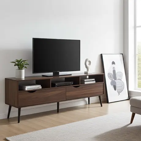 Buy Gjora TV Unit – Large Walnut Finish (160 cm), 3 from Furnituretta