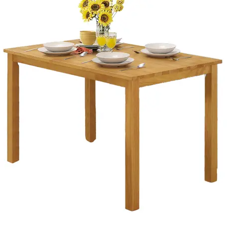 Buy Hamra Dining Table – Solid Rubberwood in Natural Oak (120 cm) from Furnituretta