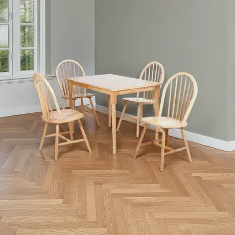 Buy Sutton Dining Set – Natural Finish (4-Seater), 3 from Furnituretta