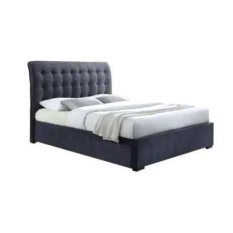 Buy Hamilton Dark Grey Fabric Bed King Size - Enhance Your Bedroom, Colour: Dark Grey, Size: 5ft/King , Item Width: 159 from Furnituretta