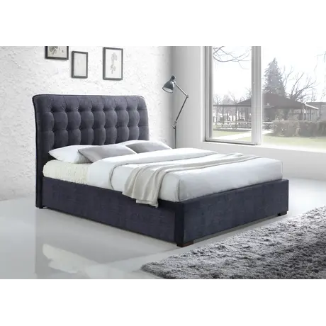Buy Hamilton Dark Grey Fabric Bed King Size - Enhance Your Bedroom, Colour: Dark Grey, Size: 5ft/King , Item Width: 159, 4 from Furnituretta