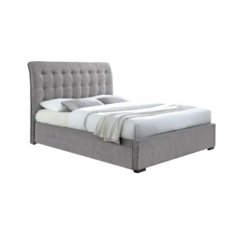 Buy Hamilton Light Grey Fabric Bed Super King Size - Enhance Your Bedroom, Colour: Light Grey, Size: 6ft/Super King, Item Width: 189 from Furnituretta