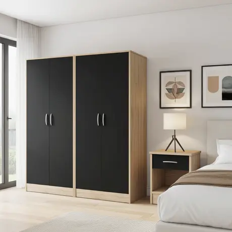 Buy Bardalona Trio Bedroom Set – Black Gloss Finish, 4 from Furnituretta