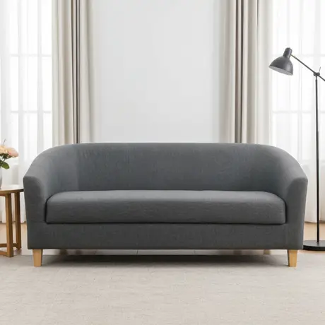 Buy Claridon 3 Seater Sofa – Linen Fabric in Dark Grey, 3 from Furnituretta