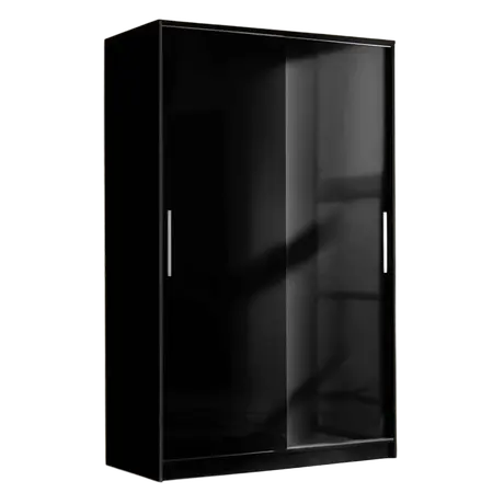 Buy Topline Sliding Wardrobe – Black Finish (120 cm), 2 from Furnituretta