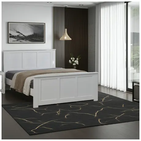 Buy Mali King Size Bed – White Solid Wood Frame, Colour: White, Size: King Size, 4 from Furnituretta