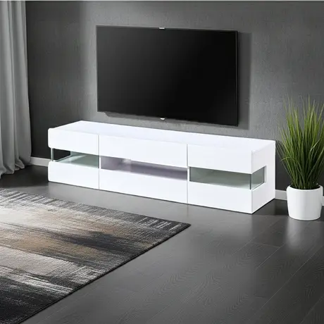 Buy Concorde LED TV Unit – White High Gloss (4 Compartments), 4 from Furnituretta