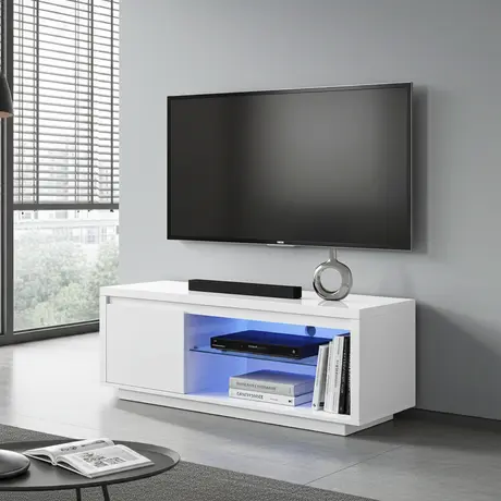 Buy Astana LED TV Unit – White High Gloss (1 Door), 3 from Furnituretta