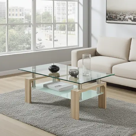 Buy Telford Coffee Table – Natural Wood Look, Colour: Natural from Furnituretta
