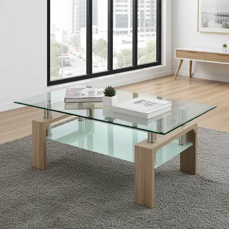 Buy Telford Coffee Table – Natural Wood Look, Colour: Natural, 5 from Furnituretta