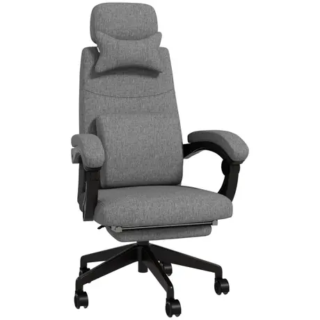 Buy Vinsetto Linen-Look Office Chair, with 160??° Reclining Back from Furnituretta