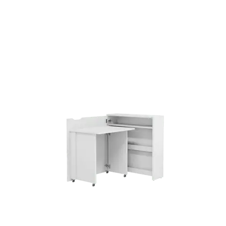 Buy Work Concept Slim Convertible Hidden Desk White Matt 90cm, Colour: White Matt, Side: Left, Item Width: 90 from Furnituretta