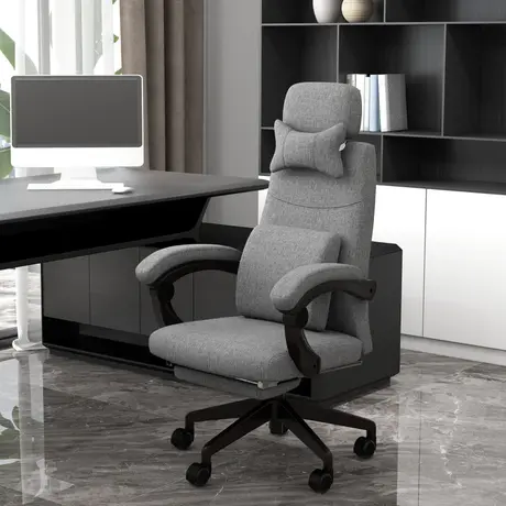 Buy Vinsetto Linen-Look Office Chair, with 160??° Reclining Back, 10 from Furnituretta