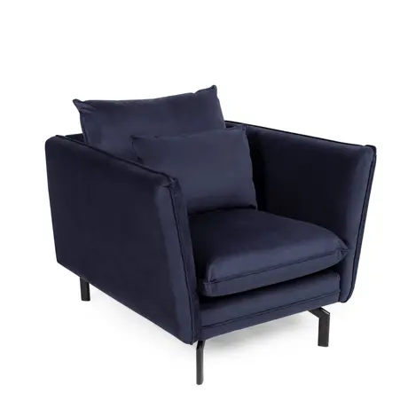 Buy Elford 1-Seater Fabric Sofa Navy from Furnituretta