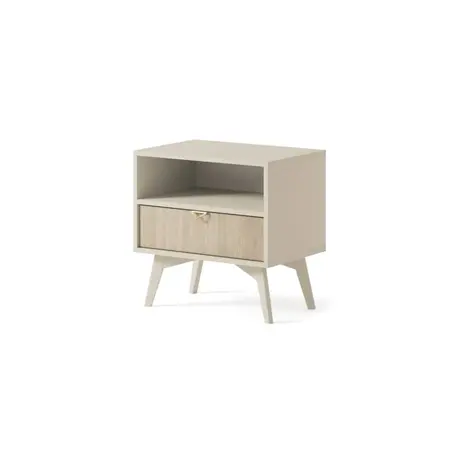 Buy Forest Bedside Table Beige 54cm, Colour: Beige, Item Width: 54, 5 from Furnituretta