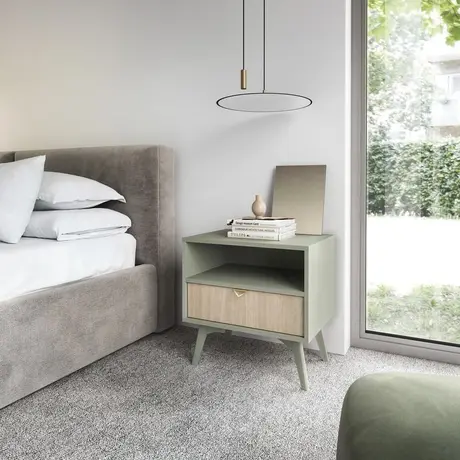 Buy Forest Bedside Table Green 54cm, Colour: Green, Item Width: 54, 3 from Furnituretta