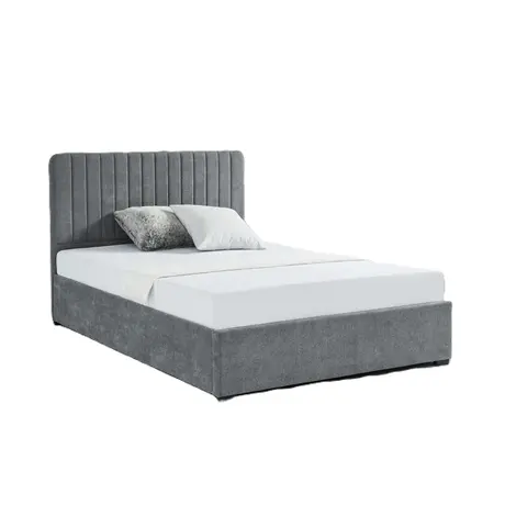 Buy Livingstone Storage Fabric King Size Bed Grey | Modern Ottoman Bed, Colour: Grey, Size: King Size, 3 from Furnituretta