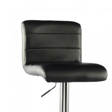Buy Molly Bar Stool PU Chrome & Black (2s), 2 from Furnituretta