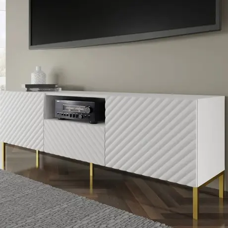 Buy Surf TV Cabinet White 150cm, Colour: White, Item Width: 150, 4 from Furnituretta