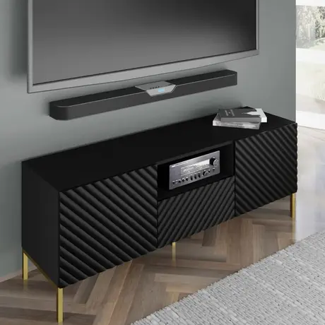 Buy Surf TV Cabinet Black 150cm, Colour: Black, Item Width: 150, 5 from Furnituretta
