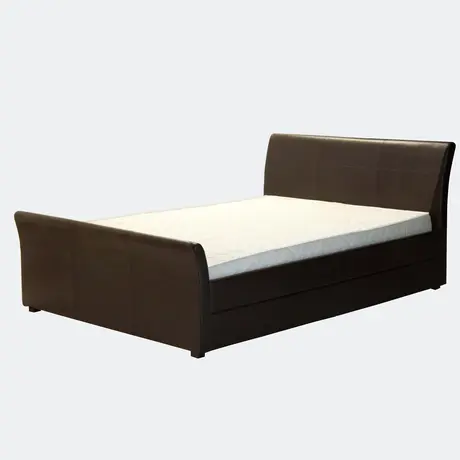 Buy Viva 4 Drawer PVC Double Bed Brown, Colour: Brown, Size: Double from Furnituretta