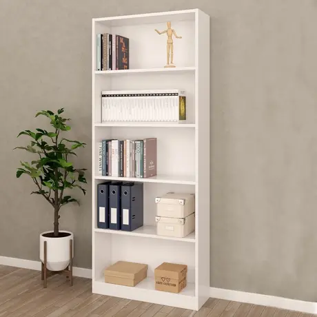 Buy Coleford Large Artic White Bookcase Bookshelf from Furnituretta