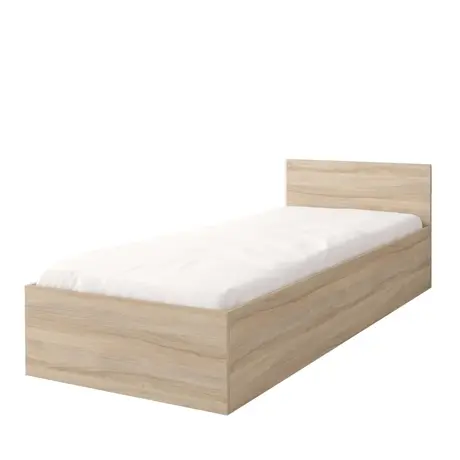 Buy Omega OM-46 Bed with Storage Oak Sonoma, Colour: Oak Sonoma, Size: 90 x 200cm from Furnituretta