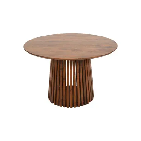 Buy Slatted Mango Wood Round Dining Table, 2 from Furnituretta