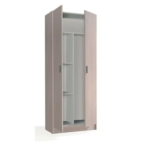 Buy Multi Tall 2 Door Shoe Storage Utility Cupboard Oak Effect, Colour: Oak, 6 from Furnituretta