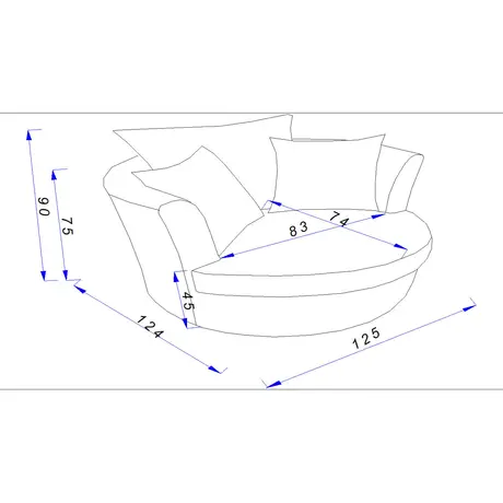 Buy Ronda Swivel Fabric Chair, 5 from Furnituretta