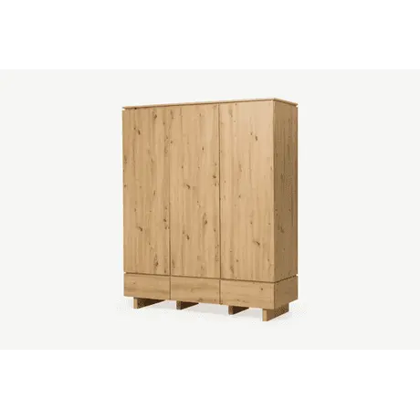 Buy Tipton Triple Wardrobe 3 Door 3 Drawer Artisan Oak Effect, Colour: Oak Artisan, 3 from Furnituretta