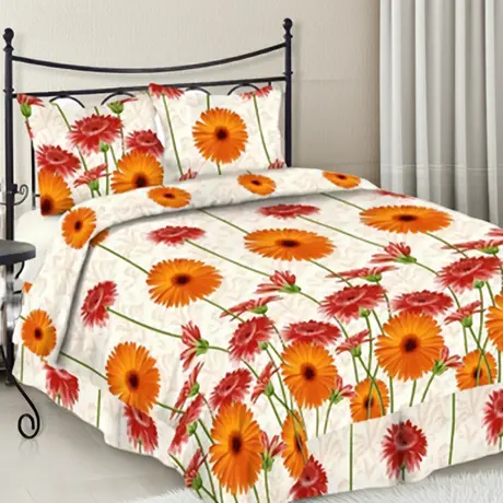 Buy Gerbera Flower Duvet Cover Set – 100% Cotton, Double Size, 3 from Furnituretta