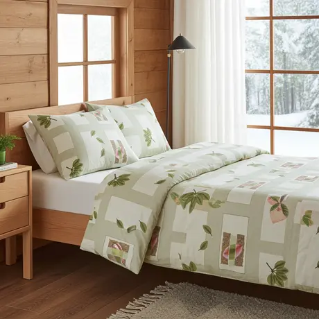 Buy Cotton Duvet Cover Set – Button Fastening + Fitted Sheet, 2 from Furnituretta