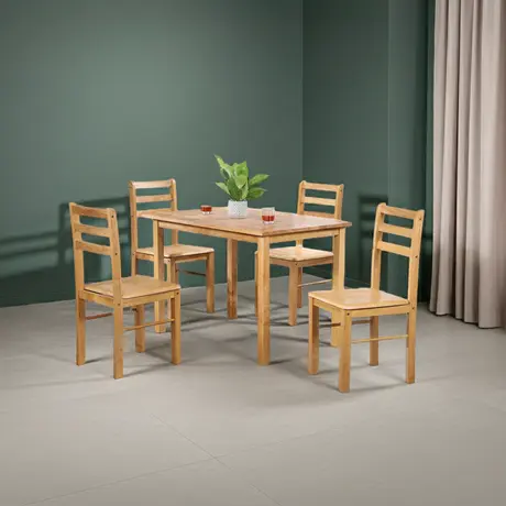 Buy New York Medium Dining Table – Sleek Natural Wood | 4-Seater, 2 from Furnituretta