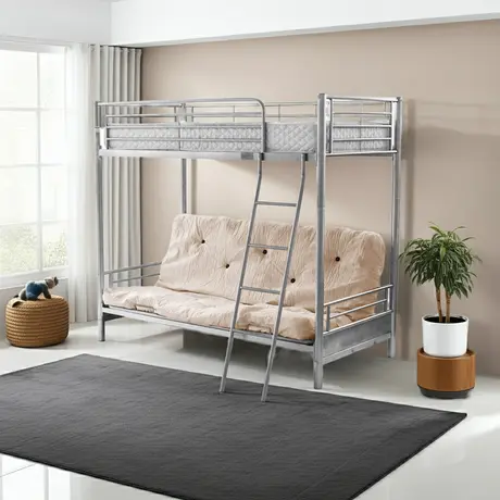 Buy Alaska Futon Bunk Bed – Silver | Space-Saving & Versatile, 3 from Furnituretta