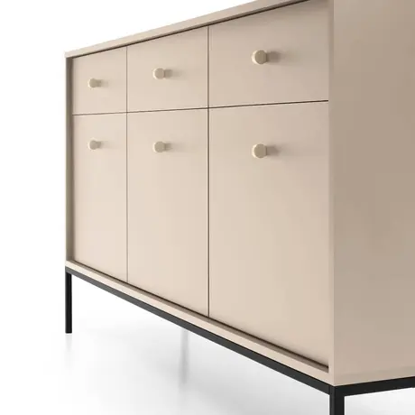 Buy Mono Large Sideboard Cabinet | Modern Storage with Bold Style, Colour: Beige, Item Width: 154, 6 from Furnituretta