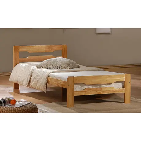 Buy Amelia Solid Wood Single Bed – Antique Pine | Durable Rubberwood Frame for Kids & Teens, Colour: Pine, Size: Single, 6 from Furnituretta