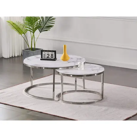 Buy Avalon Marble Coffee Table Set: Elevate Your Living Room, 4 from Furnituretta