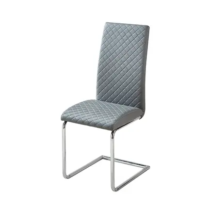 Buy Dresden Dining Chairs: Stylish Seating in Grey & Chrome, 3 from Furnituretta