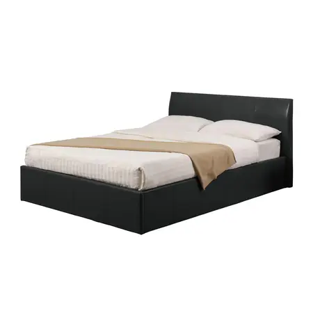 Buy Fusion Storage PU Single Bed Black, Colour: Black, Size: Single from Furnituretta