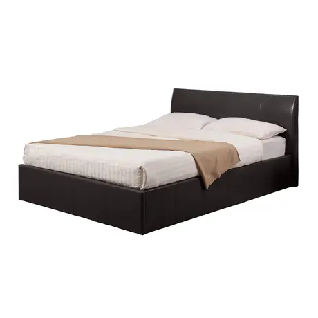Buy Fusion Storage PU Single Bed Brown, Colour: Brown, Size: Single from Furnituretta