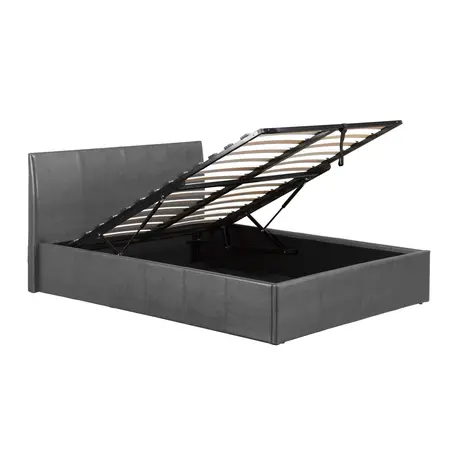 Buy Fusion Storage PU King Size Bed Grey, Colour: Grey, Size: King Size, 5 from Furnituretta