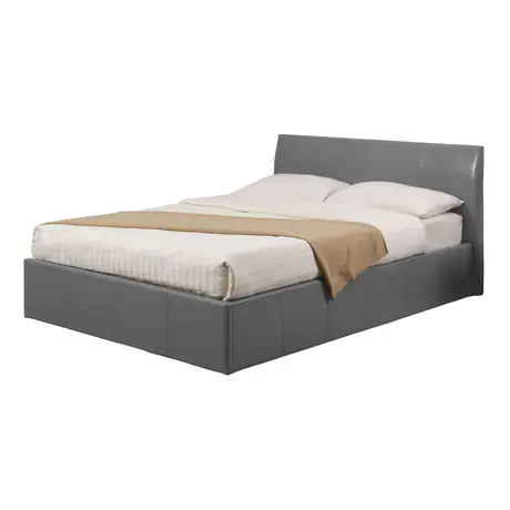 Buy Fusion Storage PU Double Bed Grey, Colour: Grey, Size: Double from Furnituretta