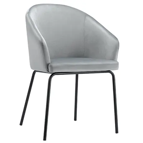 Buy Hamburg Velvet Chair: Modern Elegance for Your Dining Room, Colour: Grey from Furnituretta