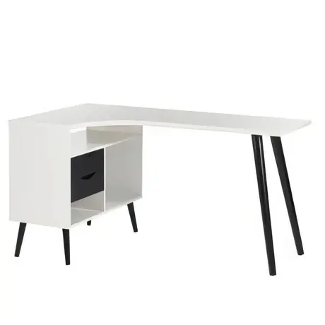 Buy Mapleton Desk White & Black from Furnituretta